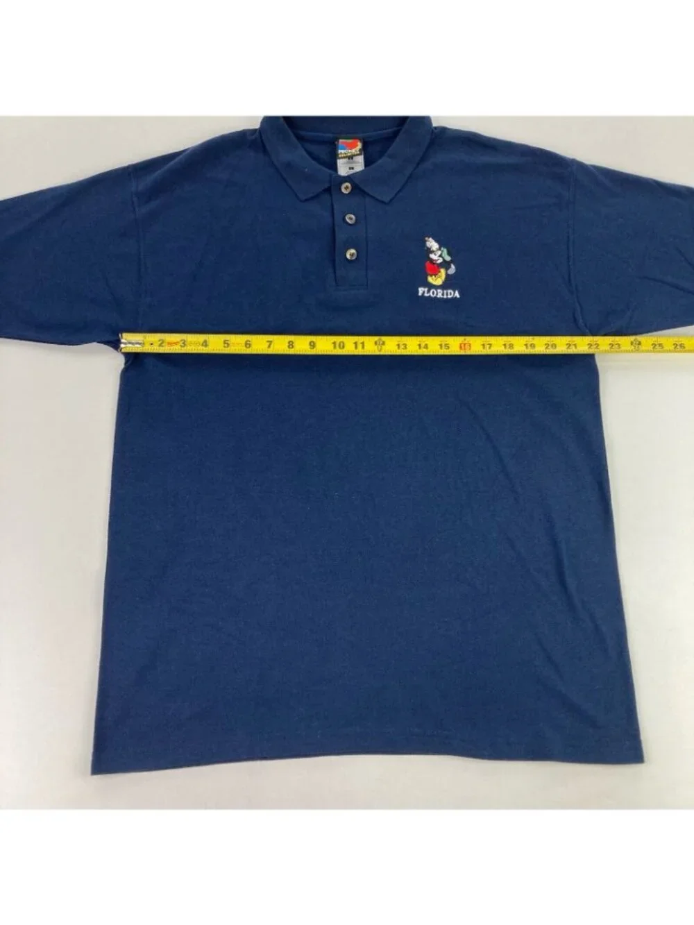 VTG Mickey Unlimited Men's Mickey Mouse Disney Golf Polo Navy Blue • Large